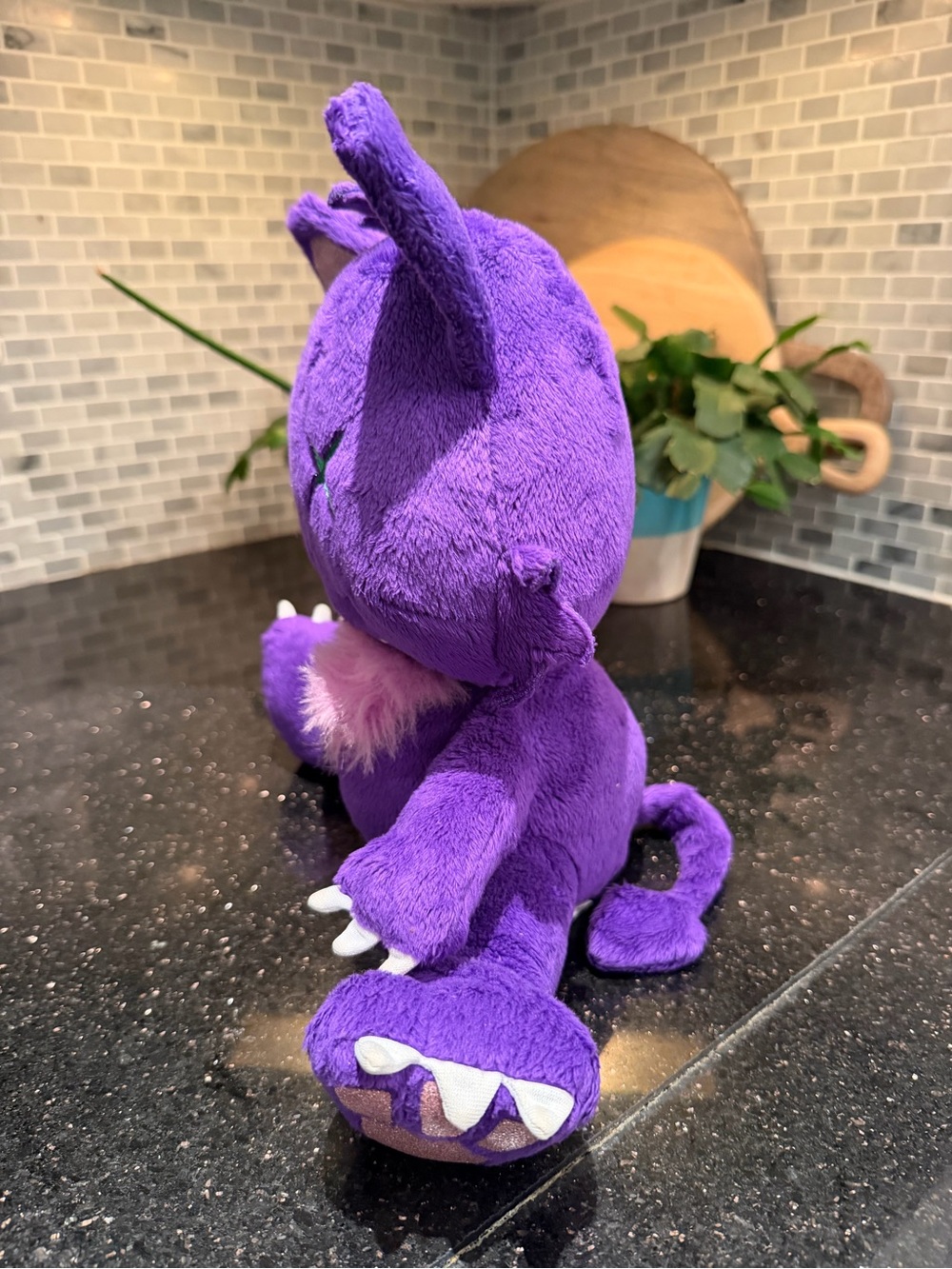 Monster High Plush Crescent Cat 13" Clawdeen Purple - Picture 6 of 10